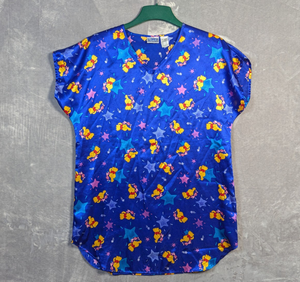 Vintage Disney Winnie The Pooh Piglet Starlight Star Bright Nightgown M